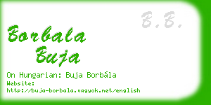 borbala buja business card